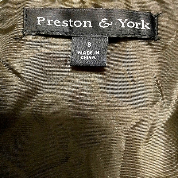 Preston & York Brown Hooded  Quilted Jacket Coat Size S ~New~ - Picture 7 of 9